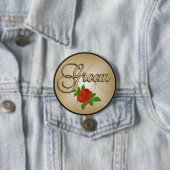 Badge Rond 7,6 Cm Bouton de marié (En situation)