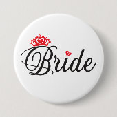 Badge Rond 7,6 Cm Bouton de mariée (Devant)