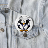 Badge Rond 7,6 Cm Bouton de marin de pingouin (En situation)