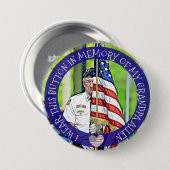 Badge Rond 7,6 Cm Bouton de mémoire militaire (Devant & derrière)