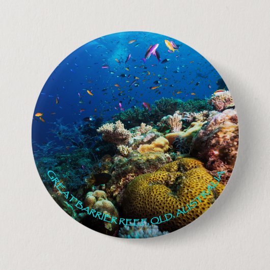 Badge Rond 7,6 Cm Bouton de mer de corail (Devant)