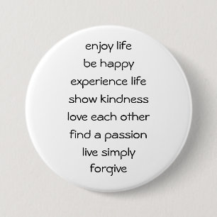 Badge Rond 7,6 Cm Bouton de message spirituel Chemin de Vie