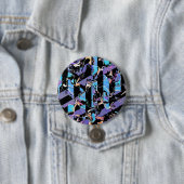 Badge Rond 7,6 Cm Bouton de monstre (En situation)