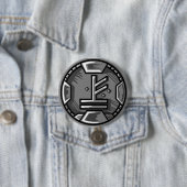 Badge Rond 7,6 Cm Bouton de Mudalfaen (En situation)