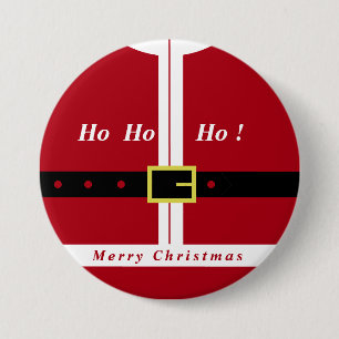 Badge Rond 7,6 Cm Bouton de Noël cadeau avec Drôle Père Noël Design