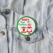 Badge Rond 7,6 Cm Bouton de Noël de Nana (En situation)