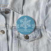 Badge Rond 7,6 Cm Bouton de Noël des Snowflakes (En situation)