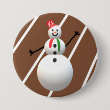 Bouton de Noël moche Snowman
