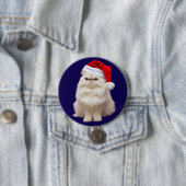Badge Rond 7,6 Cm Bouton de Noël Persan (En situation)