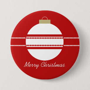 Badge Rond 7,6 Cm Bouton de Noël simple et chic