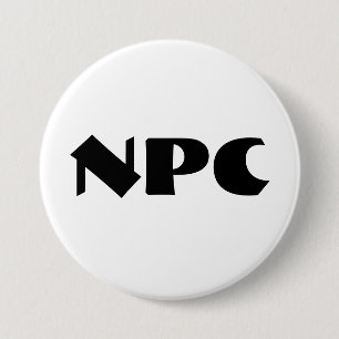 Badge Rond 7,6 Cm Bouton de NPC