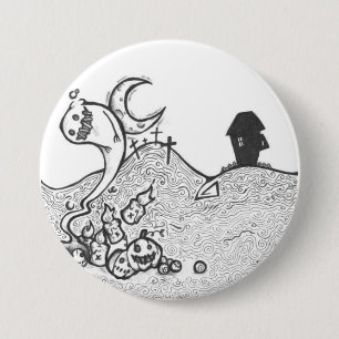 Badge Rond 7,6 Cm Bouton de nuit de Halloween