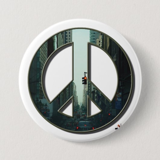Badge Rond 7,6 Cm Bouton de paix d'avenue de Madison (Devant)