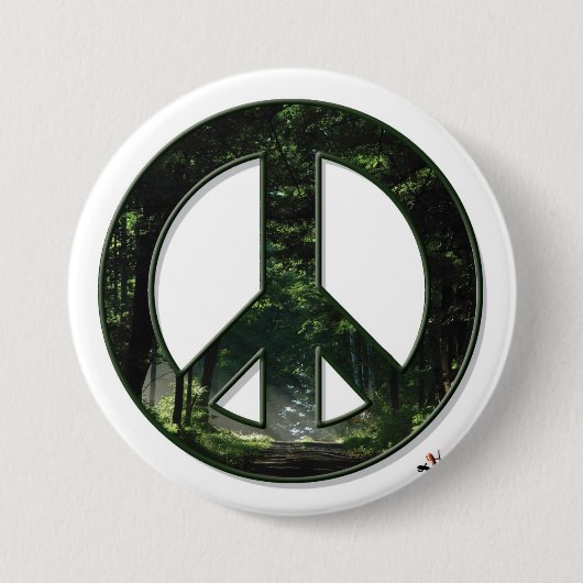 Badge Rond 7,6 Cm Bouton de paix de Sun (Devant)