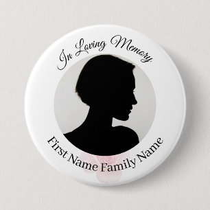 Badge Rond 7,6 Cm Bouton de photo commémorative de rose
