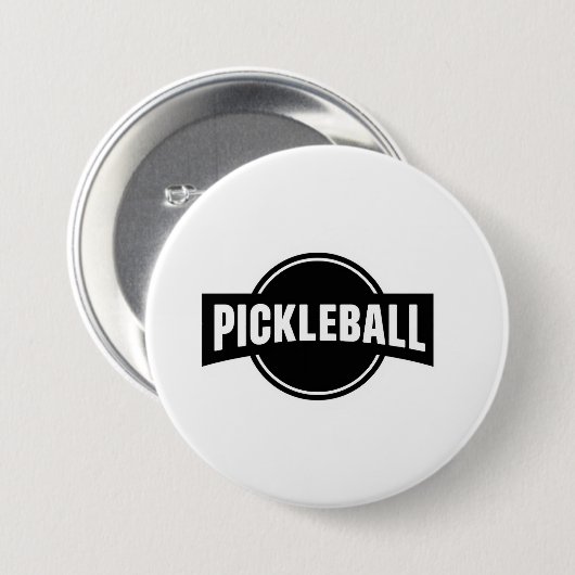Badge Rond 7,6 Cm Bouton de Pickleball (Devant & derrière)