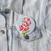 Badge Rond 7,6 Cm Bouton de Pivoine (En situation)