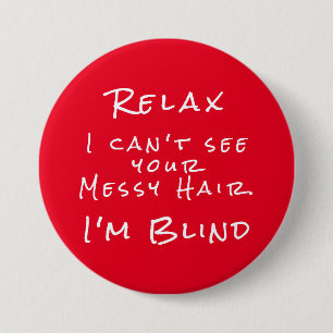 Badge Rond 7,6 Cm Bouton de plaisanterie de Red White Eye Doctor