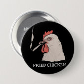 Badge Rond 7,6 Cm Bouton de poulet frit (Devant & derrière)