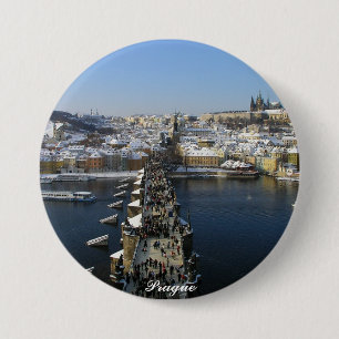 Badge Rond 7,6 Cm Bouton de Prague