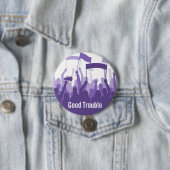 Badge Rond 7,6 Cm Bouton de protestation pacifique (En situation)