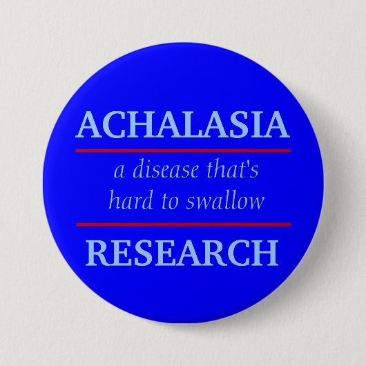 Badge Rond 7,6 Cm Bouton de recherche Achalasia (Devant)