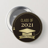 Badge Rond 7,6 Cm Bouton de remise des diplômes (Devant & derrière)