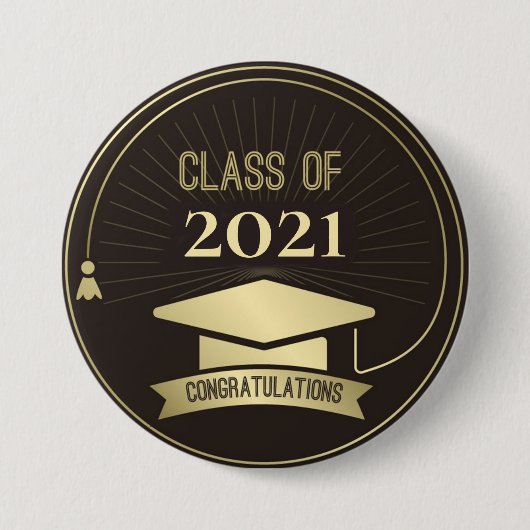 Badge Rond 7,6 Cm Bouton de remise des diplômes (Devant)