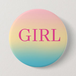 Badge Rond 7,6 Cm Bouton de Révélation de Sexe Fille Ombre pour Fête
