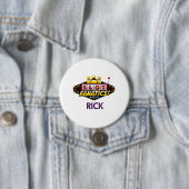 Badge Rond 7,6 Cm Bouton de Rick kc (En situation)