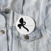 Badge Rond 7,6 Cm Bouton de ruban Black Awareness (En situation)