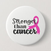 Badge Rond 7,6 Cm Bouton de ruban rose du cancer du sein (Devant)