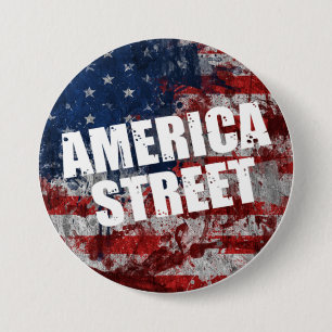 Badge Rond 7,6 Cm Bouton de rue America