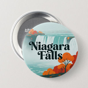Badge Rond 7,6 Cm Bouton de sac à dos des chutes du Niagara