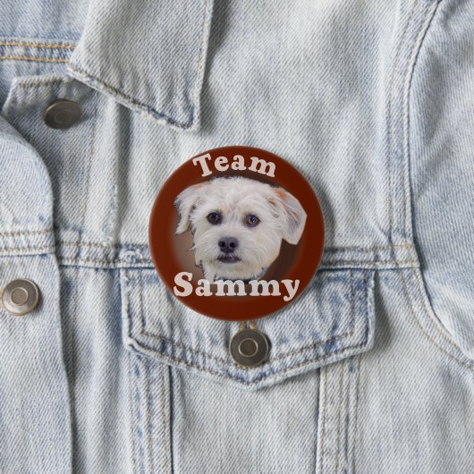 Badge Rond 7,6 Cm Bouton de Sammy (En situation)