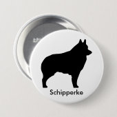 Badge Rond 7,6 Cm Bouton de Schipperke (Devant & derrière)