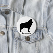 Badge Rond 7,6 Cm Bouton de Schipperke (En situation)