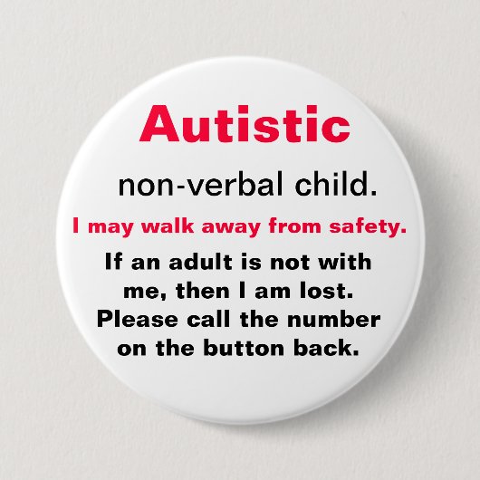 Badge Rond 7,6 Cm Bouton de sécurité (Devant)