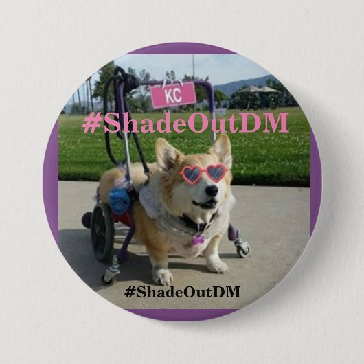 Badge Rond 7,6 Cm Bouton de #ShadeOutDM (Devant)