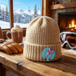 Badge Rond 7,6 Cm Bouton de ski alpin