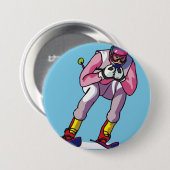 Badge Rond 7,6 Cm Bouton de ski alpin (Devant & derrière)