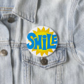 Badge Rond 7,6 Cm bouton de sourire (En situation)