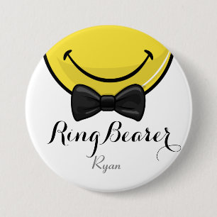 Badge Rond 7,6 Cm Bouton de sourire de mariage de RingBearer