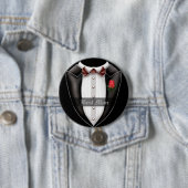 Badge Rond 7,6 Cm Bouton de Témoin de Mariage (En situation)