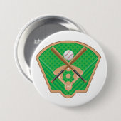 Badge Rond 7,6 Cm Bouton de terrain de baseball (Devant & derrière)