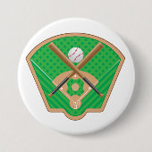 Badge Rond 7,6 Cm Bouton de terrain de baseball (Devant)