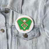 Badge Rond 7,6 Cm Bouton de terrain de baseball (En situation)