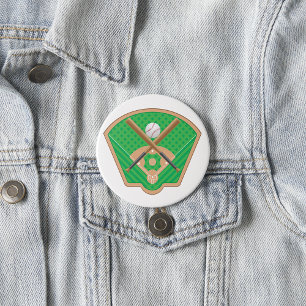 Badge Rond 7,6 Cm Bouton de terrain de baseball