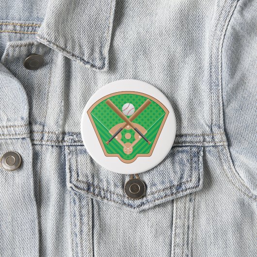 Badge Rond 7,6 Cm Bouton de terrain de baseball