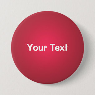 Badge Rond 7,6 Cm Bouton de texte personnalisé de 3 pouces rouge can